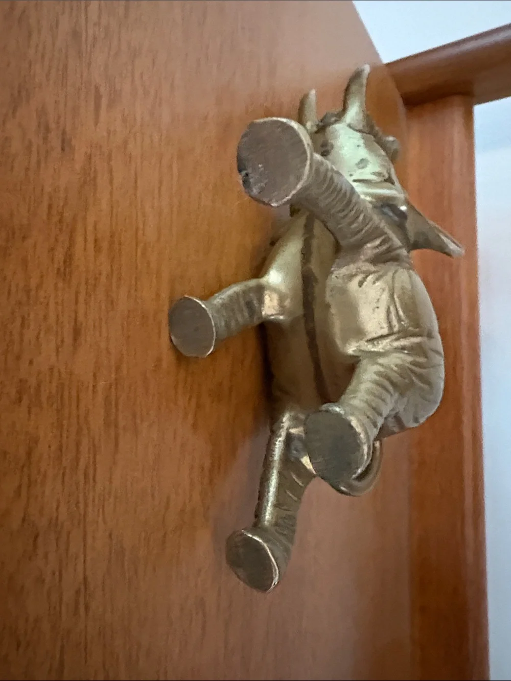 Brass Elephant Wall Accent - Gold Decorative Sculpture